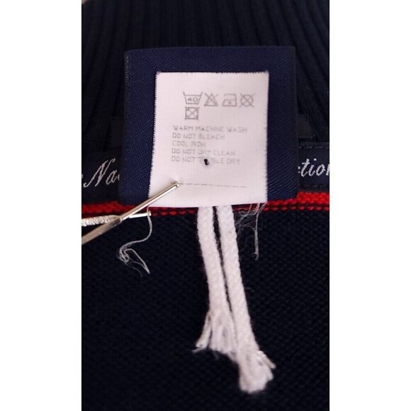 Paul & Shark Yachting Striped 1/2 Zip Sweater L Mens Navy Blue Collection $375 - Picture 12 of 15